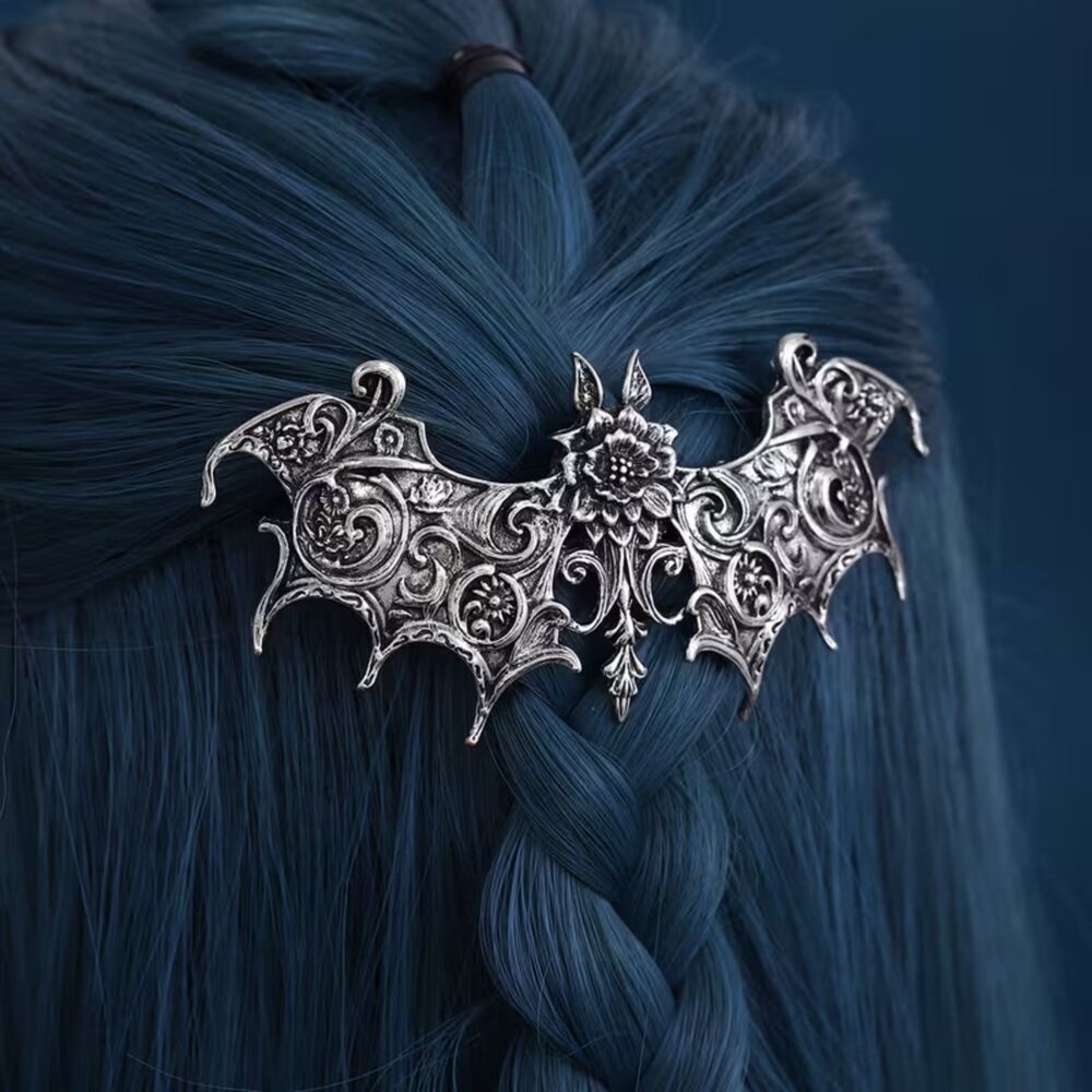 Viking Vtg Look Bat Hair Clip for Women, Updo Gothic Nordic Norwegian Style